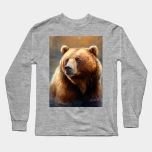 Arctic Brown Bear - Oil paint Long Sleeve T-Shirt